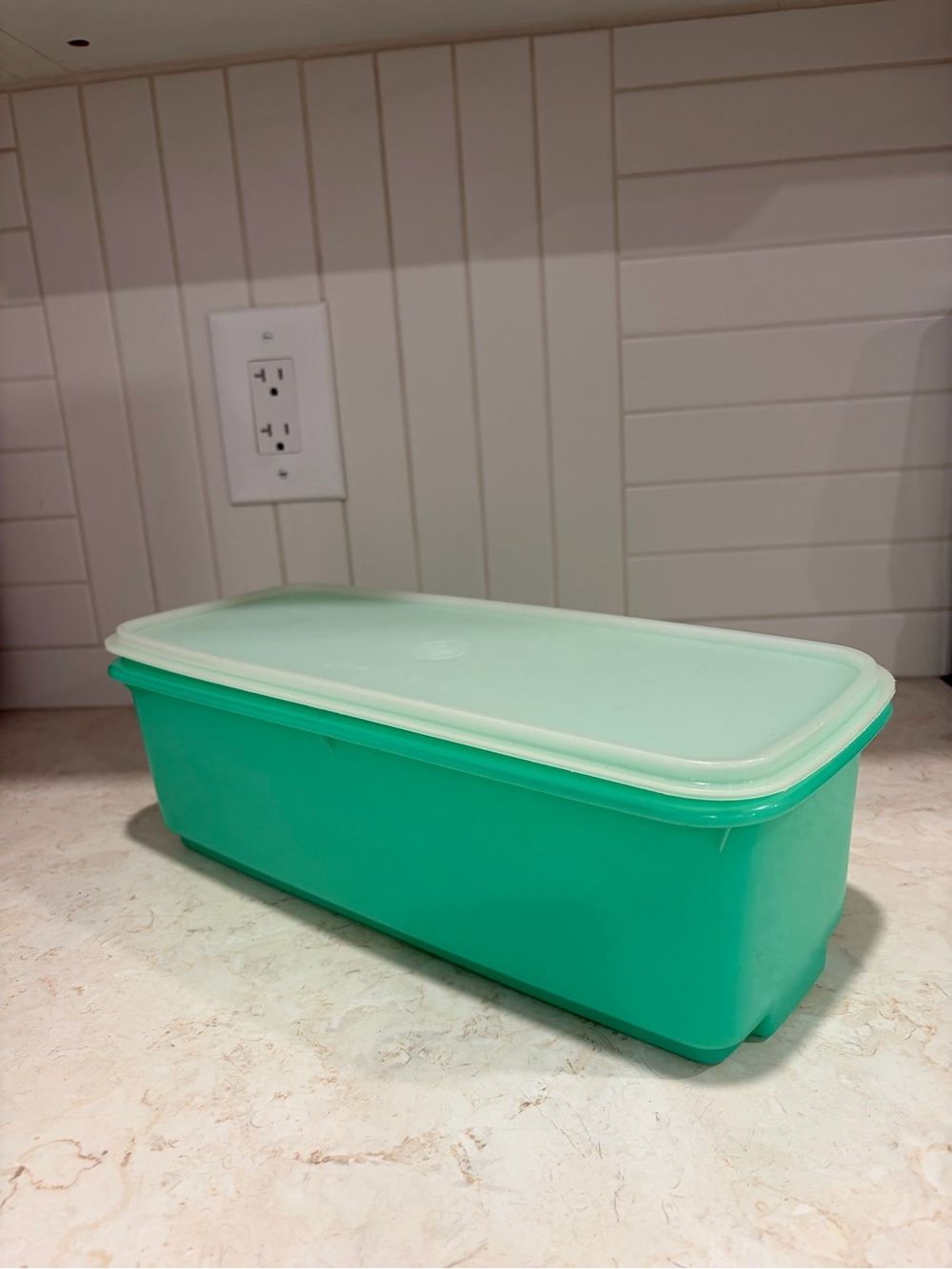 Vintage Tupperware Green Vegetable / Celery Keeper